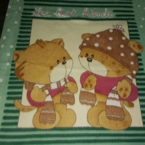 Children's fleece blanket new, veraman color, 110 x 140 cm