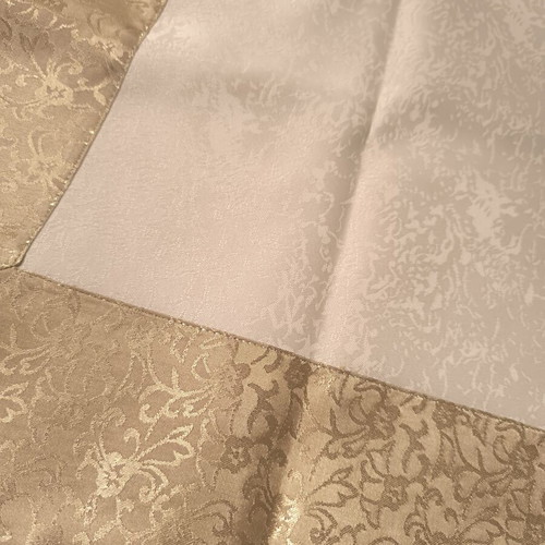 Cream decorative tablecloth with beautiful fabric design