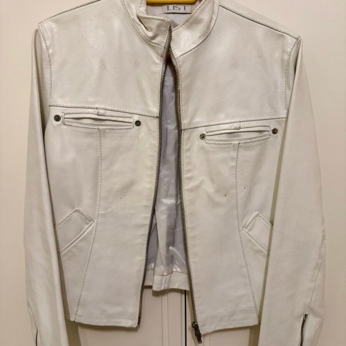 White leather jacket List Small like new