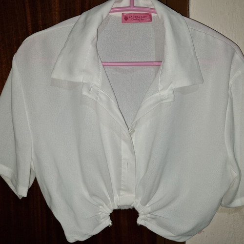 White cropped shirt like new, one size