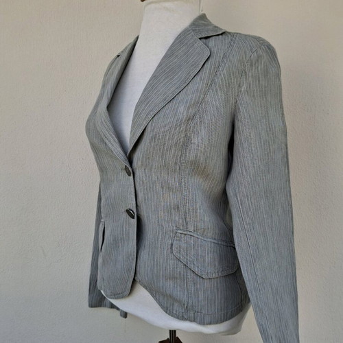 Sisley suit XL like new, jacket and skirt, gray