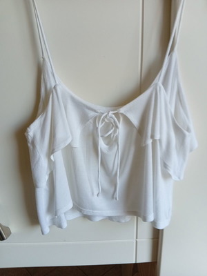 Crop top Pull & Bear used, white, size M