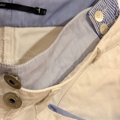 Cropped denim pants Gaetano Navarra white, 42IT, like new