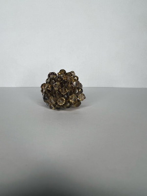 Art Wear Dimitriadis ring with brown beads adjustable like new