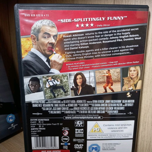 Johnny English 1 & 2 DVD box like new with English subtitles