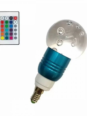 Smart LED bulb E14 RGB 3W with remote control new