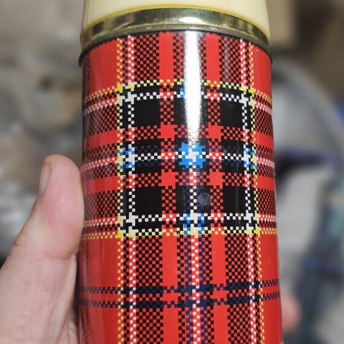 Thermos pair vintage set in vinyl case used
