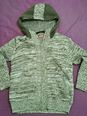 Energiers jacket used for boys 9-10 years, gray with khaki stripes