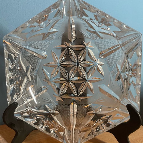 Set of 2 Vintage Crystal Ashtrays like new