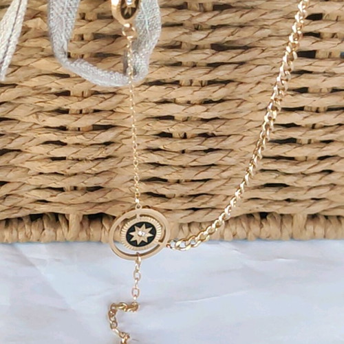 Steel Necklace new, gold and silver color