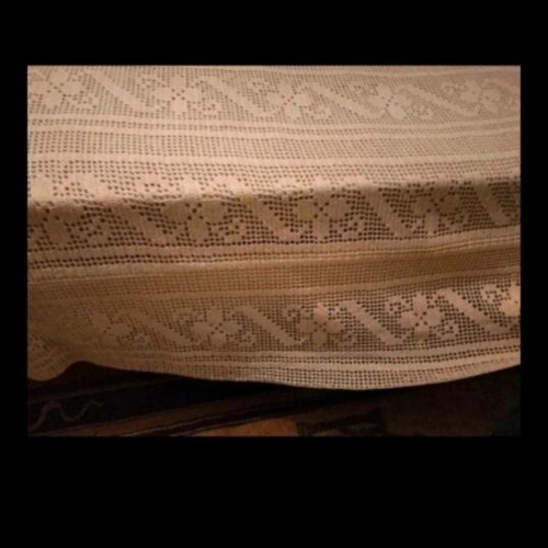Handmade ecru cotton blanket for double bed like new