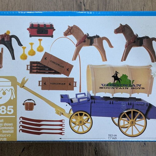 Playmobil Western 3785 South with Wagon set used, with box