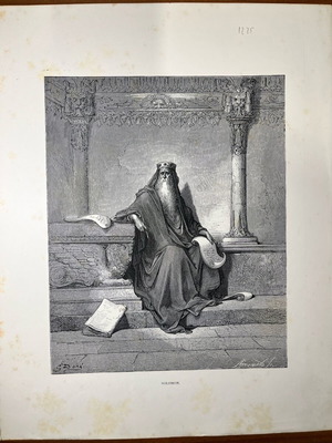 Engraving used, Gustave Doré vintage 29x36