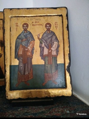 Εικόνες Παναγία και Άγιοι Ανάργυροι σαν καινούργιες, σετ 2
