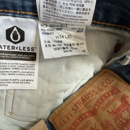Levi's 501 Original and 516 Straight men's jeans new, blue, size 32