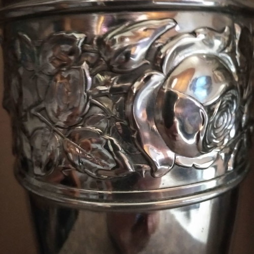 Brass vases used, set of two, Plata Gutenberg Lenk Austria
