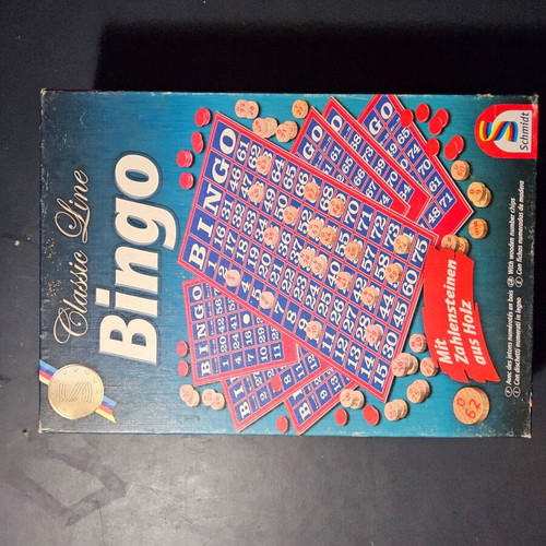 Bingo board game used, Schmidt Spiele, wooden tiles, 2-4 players
