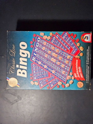Bingo board game used, Schmidt Spiele, wooden tiles, 2-4 players