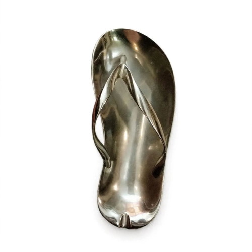 Ashtray flip-flop decorative 30cm silver like new