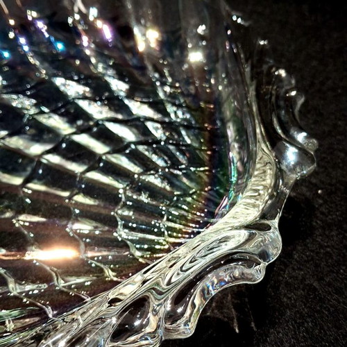 Vintage Japanese Seashell Plates Set Hasegawa Glass Venus luster effect