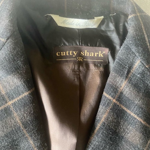 Women's checked jacket 77% pure virgin wool cutty shark like new