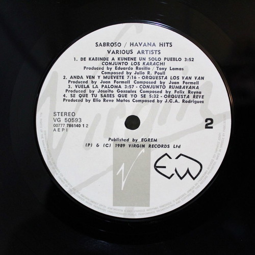 Various ¡Sabroso! Havana Hits vinyl LP used, Latin compilation