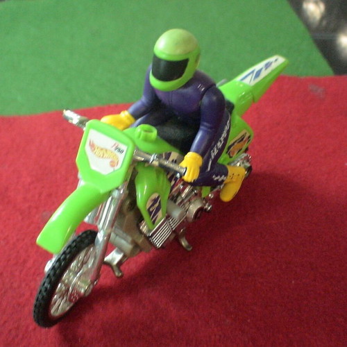 Hot Wheels motocross motorcycle toy with friction motor