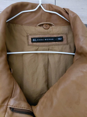 Zara leather jacket camel M used