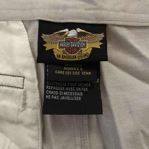 Harley Davidson Pants size 8 small like new, white