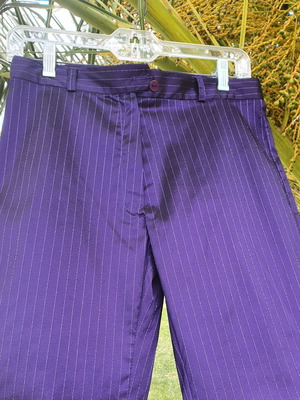 Vintage παντελόνι Crème Paris μεταλλικό μωβ, μέγεθος S/M