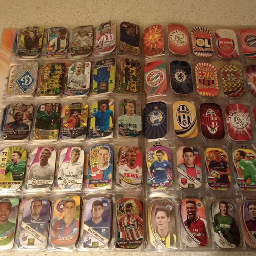 Football Metal Tags Set of 200 Used in Album