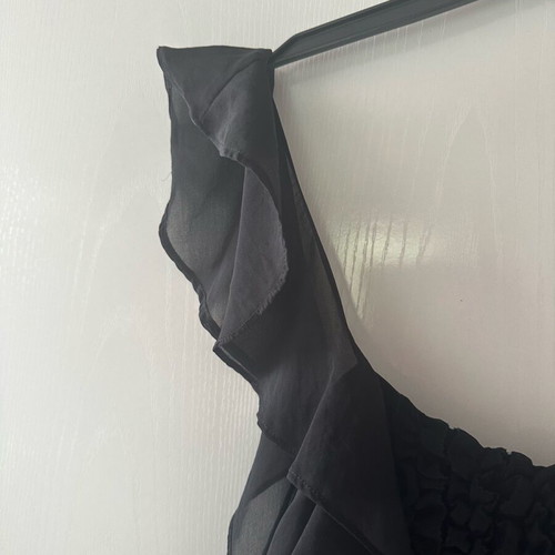 Black dress with ruffles used, size medium