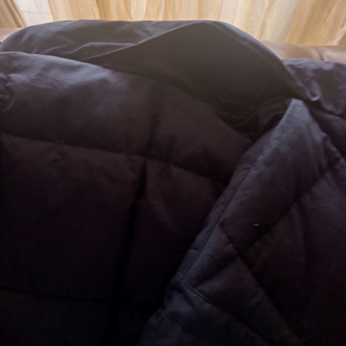 Lacoste down jacket used, size S, blue with hood