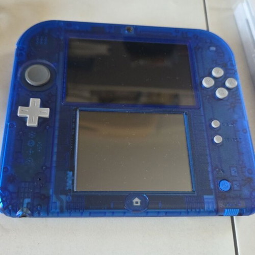 Nintendo 2DS Transparent Clear Blue Rare Console Edition used