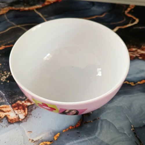 Barbie cereal bowls used, set of 2 porcelain