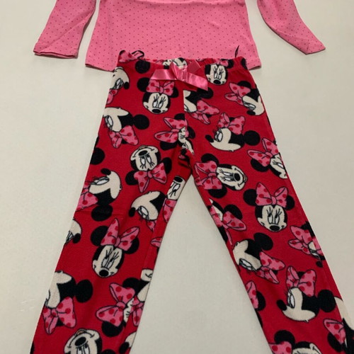 H&M pajama used for ages 2-4, red and pink with stains