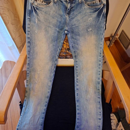 TRF low-rise jeans size 38 like new, blue