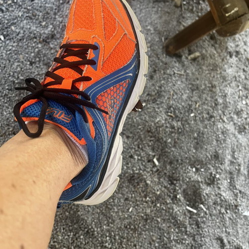 Fila athletic shoes size 38.5, blue and orange