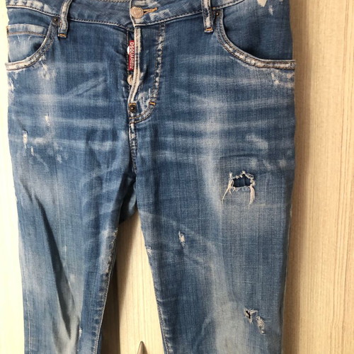 Dsquared blue distressed slim jeans size 42 large used
