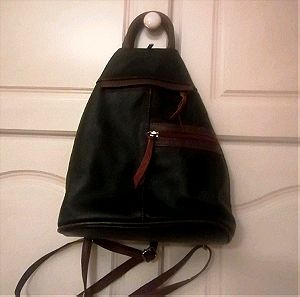 Γυναικεία δερμάτινη τσάντα backpack μικρού μεγέθους, ιταλική