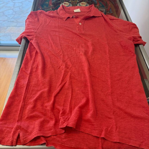 Hartford Linen Polo Shirt Size M Used Red Coral