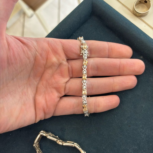 Riviera bracelet used with zircon stones made of 925 silver