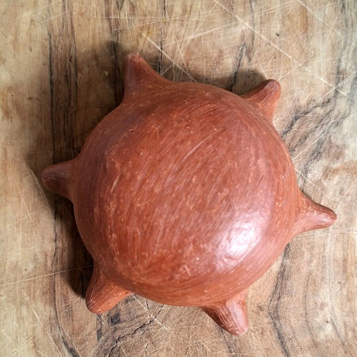 Ceramic bowl handcrafted by Zapotec women artisans from Oaxaca, Mexico