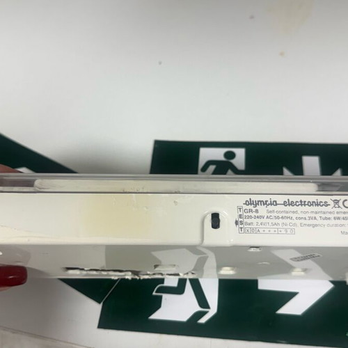 Emergency exit safety light like new with stickers