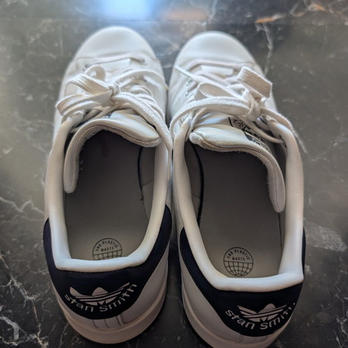 Adidas Stan Smith sneakers size 43.5 used, white and blue