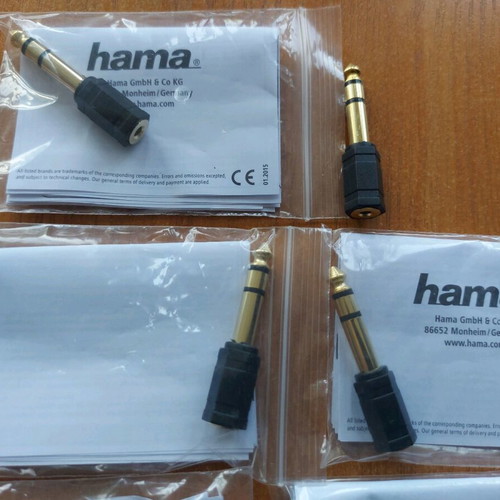 Πρεσάκι Hama νέο, πακέτο 11 τεμαχίων 3.5mm θηλυκό σε 6.35mm αρσενικό βύσμα