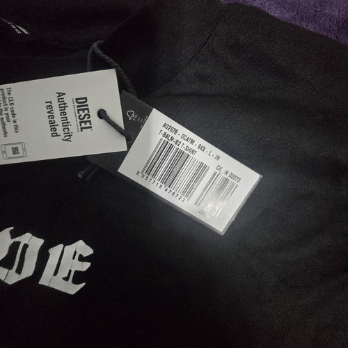Diesel T-BALM-B2 T-shirt size L, black, new