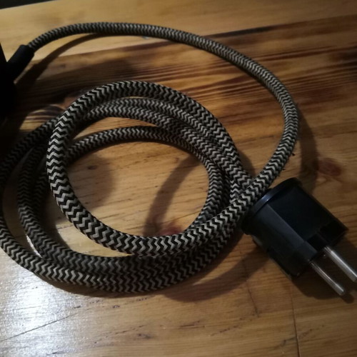 Antique electric iron used with braided cord