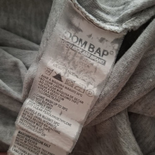 Boom Bap crop top vintage, size S, grey