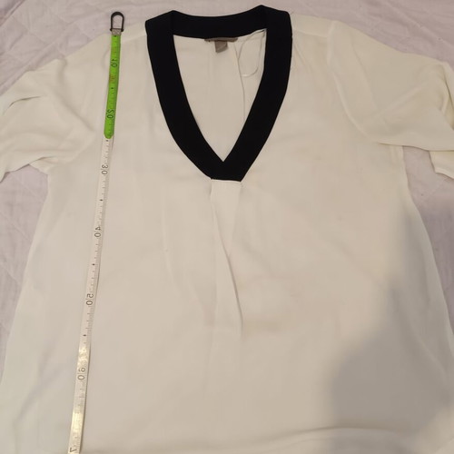 White transparent shirt used, size XXL, with black detail